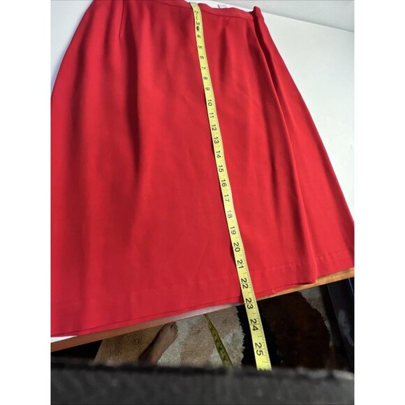 Vintage Red Gold Joseph Ribkoff Skirt and Jacket Suit Set Size 10 - Picture 14 of 14